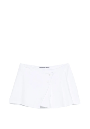Alexander Wang pleated wrap mini skirt - White