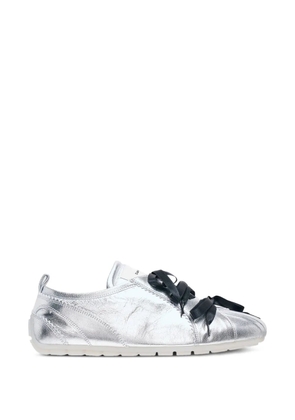Simone Rocha ribbon ballerina sneakers - Silver