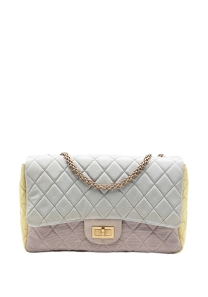 CHANEL Pre-Owned 2008-2009 Tricolor Quilted Grosgrain Satin Reissue 2.55 Single Flap 227 shoulder bag - Yellow