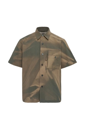 JiyongKim sun-bleached work shirt - Green