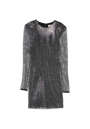 L'Agence crystal-embellished long-sleeve dress - Silver