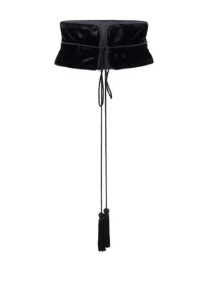 Roberto Cavalli tassel-details velvet belt - Black