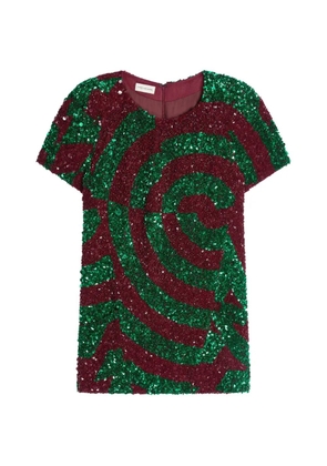 DRIES VAN NOTEN sequinned top - Red