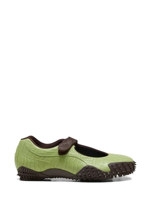 PUMA crocodile effect studded sneakers - Green