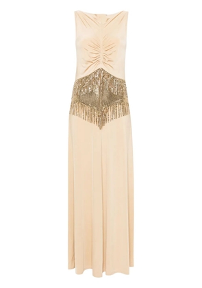 Rabanne chainmail-embellished maxi dress - Neutrals