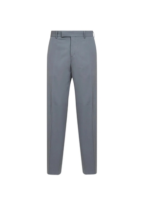 FENDI FF-embroidered straight-leg trousers - Grey