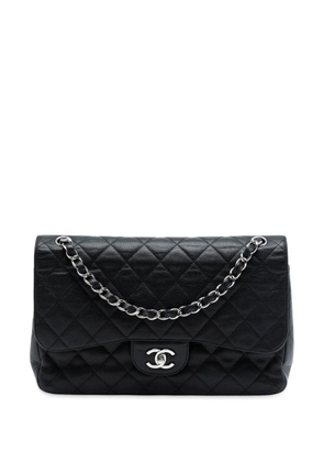 CHANEL Pre-Owned 2010-2011 Jumbo Classic Caviar Double Flap shoulder bag - Black