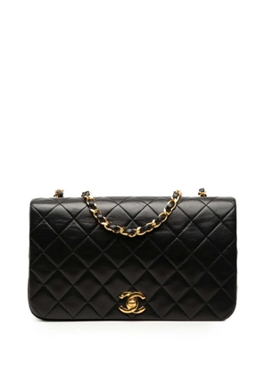 CHANEL Pre-Owned 1989-1991 Medium Quilted Lambskin Full Flap crossbody bag - Black