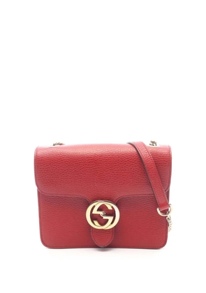 Gucci Pre-Owned 2016-2026 Small Dollar Calfskin Interlocking G crossbody bag - Red