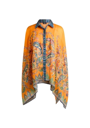 ETRO flared print blouse - Orange