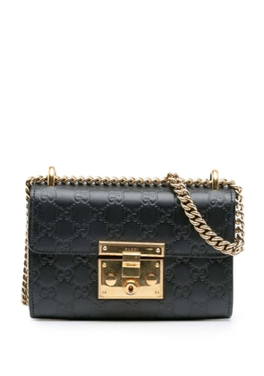Gucci Pre-Owned 2016-2025 Small Guccissima Padlock crossbody bag - Black
