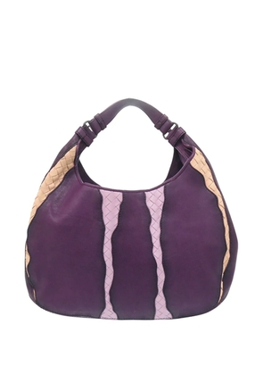 Bottega Veneta Pre-Owned 2010-2025 Intrecciato Trimmed Nappa Campana hobo bag - Purple