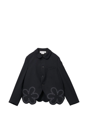 Comme Des Garçons Girl embroidered flower jacket - Blue