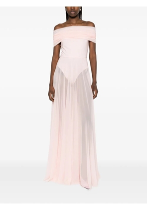 Norma Kamali cowl-neck maxi dress - Pink