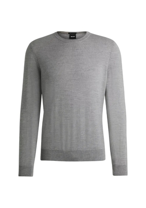 BOSS crew-neck long-sleeve sweater - Grey