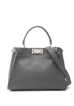 Fendi Pre-Owned 2010-2026 Medium Leather Selleria Peekaboo Iconic satchel - Grey