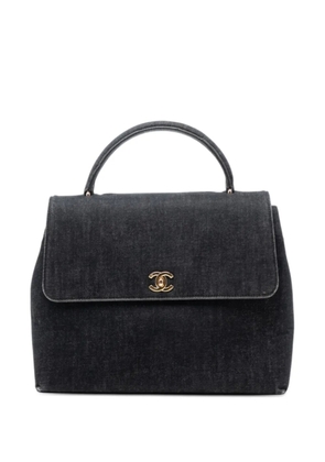 CHANEL Pre-Owned 1997-1999 CC Denim Kelly Top Handle Bag handbag - Black