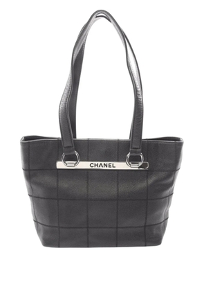 CHANEL Pre-Owned 2004-2005 CC Chocolate Bar Caviar tote bag - Black
