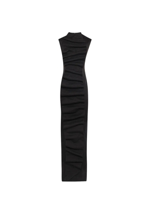 A.W.A.K.E. Mode draped-details maxi dress - Black