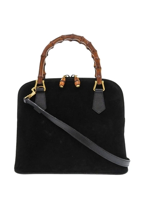 Gucci Pre-Owned 20th Century Suede Bamboo Dome satchel - Black