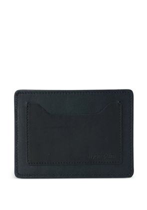 JiyongKim sun-bleached leather card holder - Black