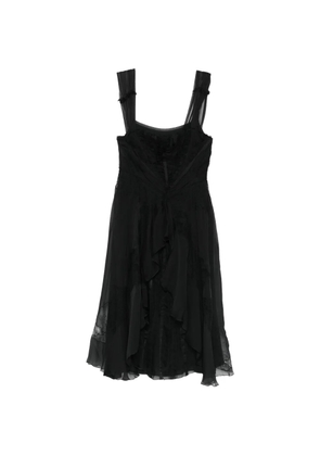 Alberta Ferretti ruffled lace mini dress - Black
