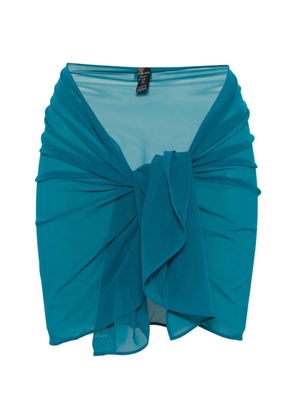 Fisico sheer-finish pareo - Blue