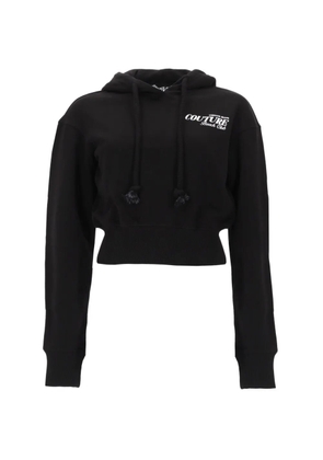 Versace Jeans Couture hooded cropped sweater - Black