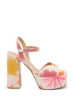 Castañer patterned buckle sandals - White