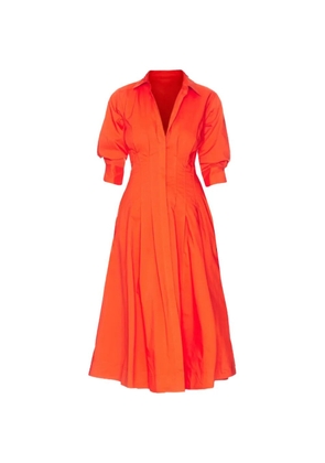 Simkhai Jazz pintuck midi shirt dress - Red