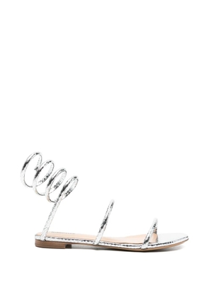 Lola Cruz Piale spiral-ankle-strap sandals - Silver