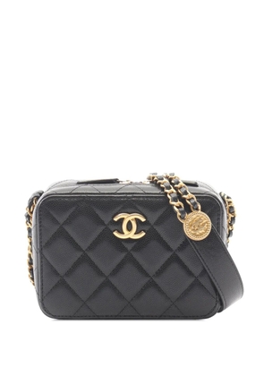 CHANEL Pre-Owned 2021-2026 Mini Quilted Caviar Twist Your Buttons Camera Bag crossbody bag - Black