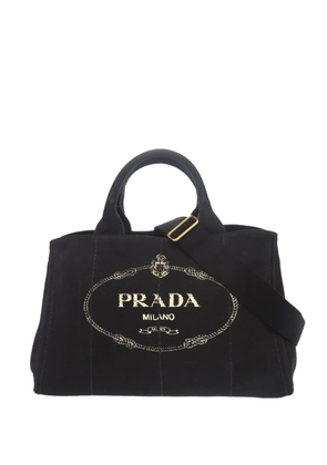 Prada Pre-Owned 2013-2025 Canvas Canapa Logo satchel - Black