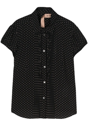 Nº21 polka-dot print shirt - Black