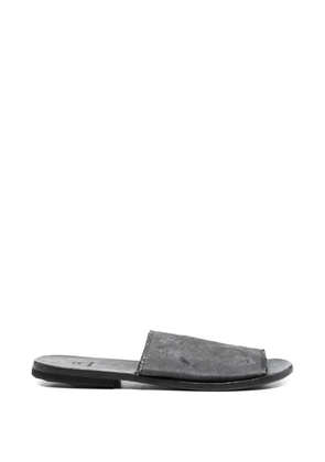 Moma frayed leather sandals - Grey