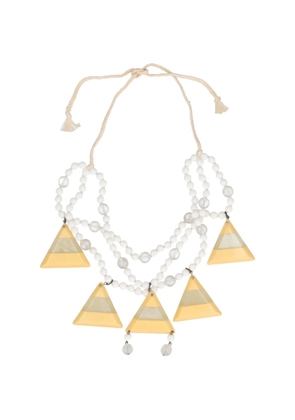 Ugo Correani Vintage 1980-1990s triangular bijoux necklace - White