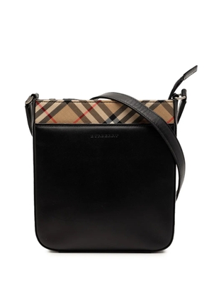 Burberry Pre-Owned 2000-2017 Nova Check Trimmed Leather crossbody bag - Black