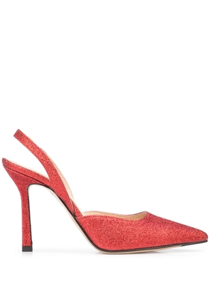 Madison.Maison Chanel glitter pumps - Red