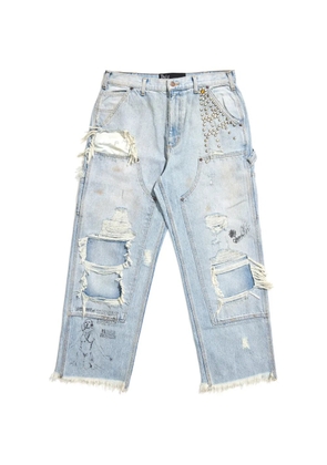 PALY HOLLYWOOD ripped studded jeans - Blue
