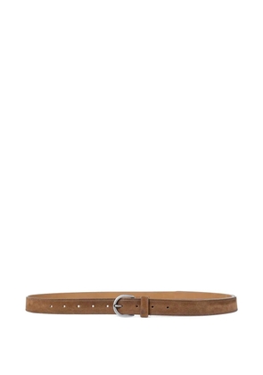 Ann Demeulemeester Konji coated suede leather belt - Neutrals