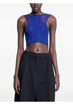 HALOS textured tank top - Blue