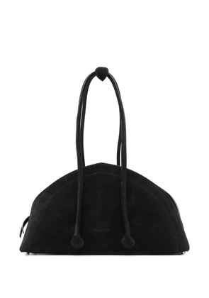 FEDERICO CINA Tortellino suede tote bag - Black