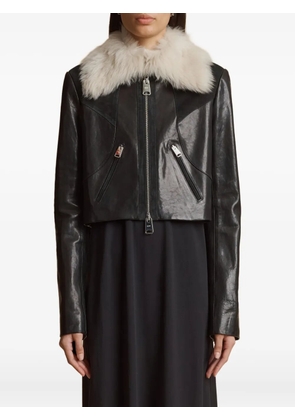 KHAITE Diana leather jacket - Black