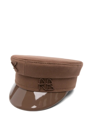 Ruslan Baginskiy logo embroidery boy cap - Brown