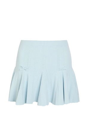 LoveShackFancy Meryl bow-detail mini skirt - Blue
