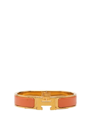 Hermès Pre-Owned 20th Century Narrow Enamel Clic H Bracelet PM costume bracelet - Orange