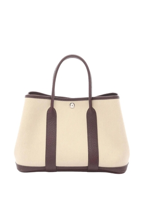 Hermès Pre-Owned 2021 Toile Militaire and Negonda Garden Party 30 tote bag - Neutrals