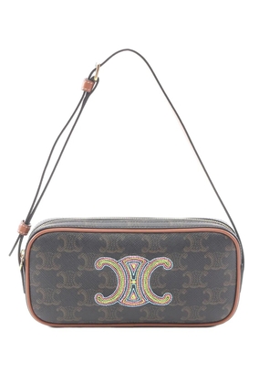 Celine Pre-Owned 2018-2026 Mini Triomphe Cuir Coated Canvas Camera Bag shoulder bag - Brown