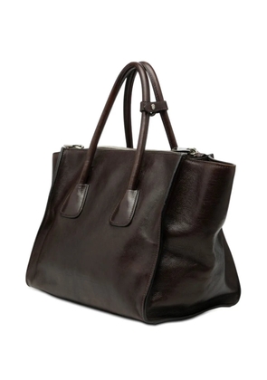 Prada Pre-Owned 2010-2026 Glace Calf Twin Pocket Double Handle satchel - Brown