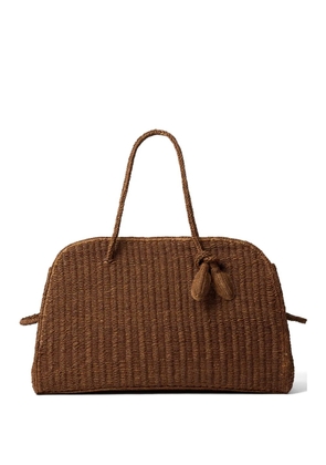 Jacquemus large raffia knot-detail tote bag - Brown